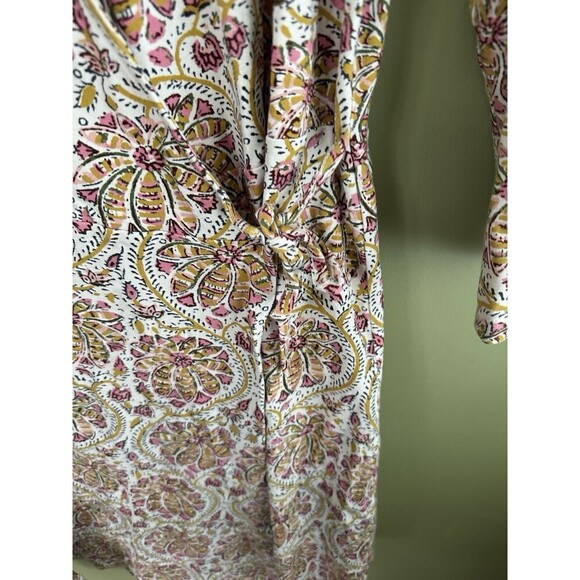 Spartina 449 Alisa Wrap Dress Sz S Mini Floral Coastal Beach Resort Vacation - Picture 5 of 12